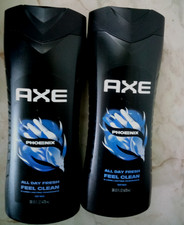Axe Phoenix Body Wash 16 Oz All Day Fresh Crushed Mint  Rosemary Scent Lot Of 2