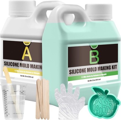 Silicone Molds Making Kit 18/46Oz Liquid Silicone Rubber For Diy Mold Making