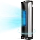 Netta 14 Inch Desk Tower Fan - Black & Silver