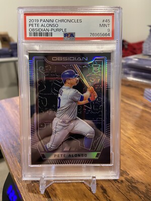 2019 Panini Obsidian Electric Etch Purple Pete Alonso Rookie #/99 