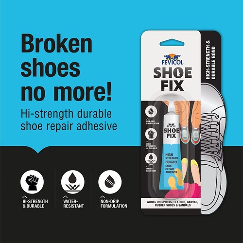 Fevicol Shoeefix Alta Resistencia Duradero Zapatos y Calzado Reparación Adhesivo, 20 ml - Imagen 4 de 7