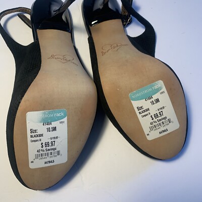 Sam Edelman Women's Black Peep Toe Platform Heels Shoe Size 10.5
