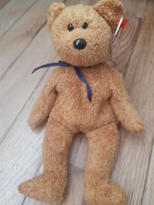1999 TY Beanie Baby - FUZZ the Bear  With Tags Errors 