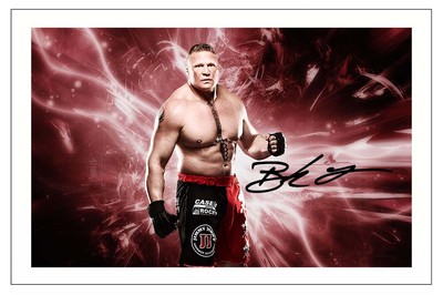 BROCK LESNAR Signed Autograph PHOTO Signature Gift Print WWE