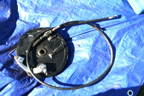 1975 HONDA XL350 OEM FRONT  BRAKE HUB /CABLE