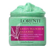 Lorenti Green Tea Face Body Scrub 500ml Anti-Aging Smooth Moisturizer Jojoba Oil