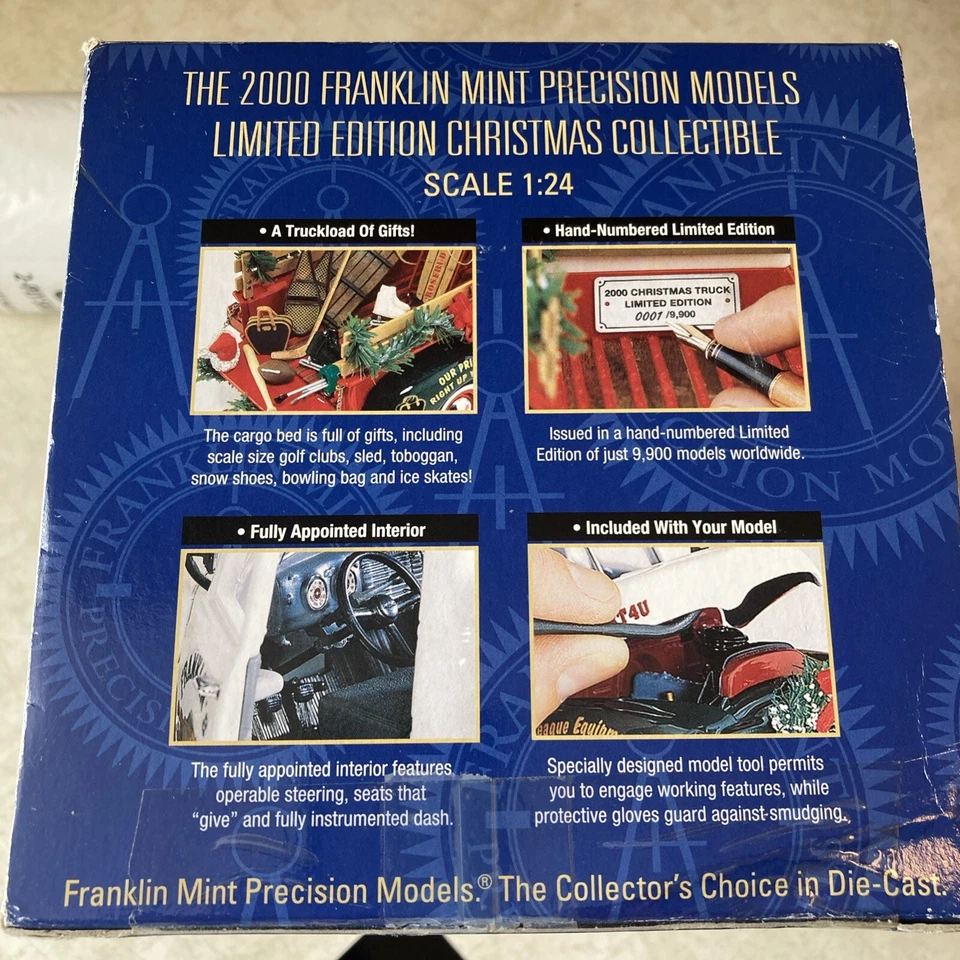 Franklin Mint 1950 GMC Pickup Truck  Diecast Model Truck Only 9900 Made - Image 3 of 4