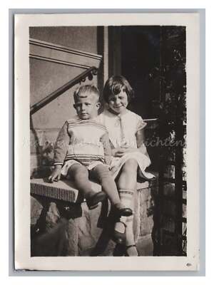 Brother & Sister - Vintage Photo 1930