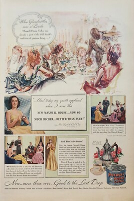 1940 Maxwell House Coffee Vintage Ad now so much richer better than ever