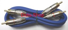 Cinch Audio Kabel High End 1m Hifi 99,99% Kupfer Neu Chinchkabel blau Chinch 25