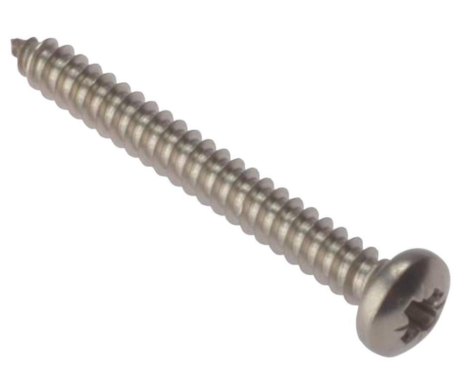 Viti Flangiate Pozi 6x25 Mm 50 Viti Autofilettanti Acciaio Inox N.6 X 25 Mm - Testa Pozidriv Con Flangia, Standard DIN968 50 Pezzi Viti DIN968