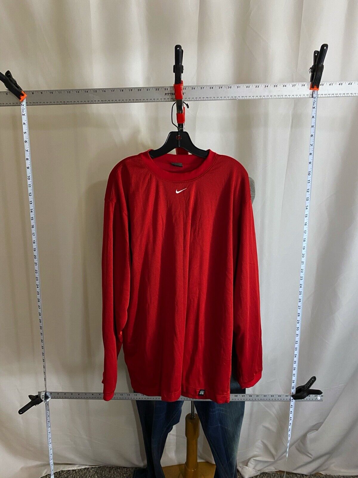 Nike Red Netted Long Sleeve SPORT JERSEY SHIRT XL… - image 2