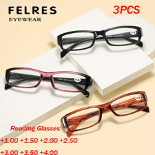 Square Fashion Magnifying Readers Men 3-Pack Stylish Readers Reading Glasses Hot