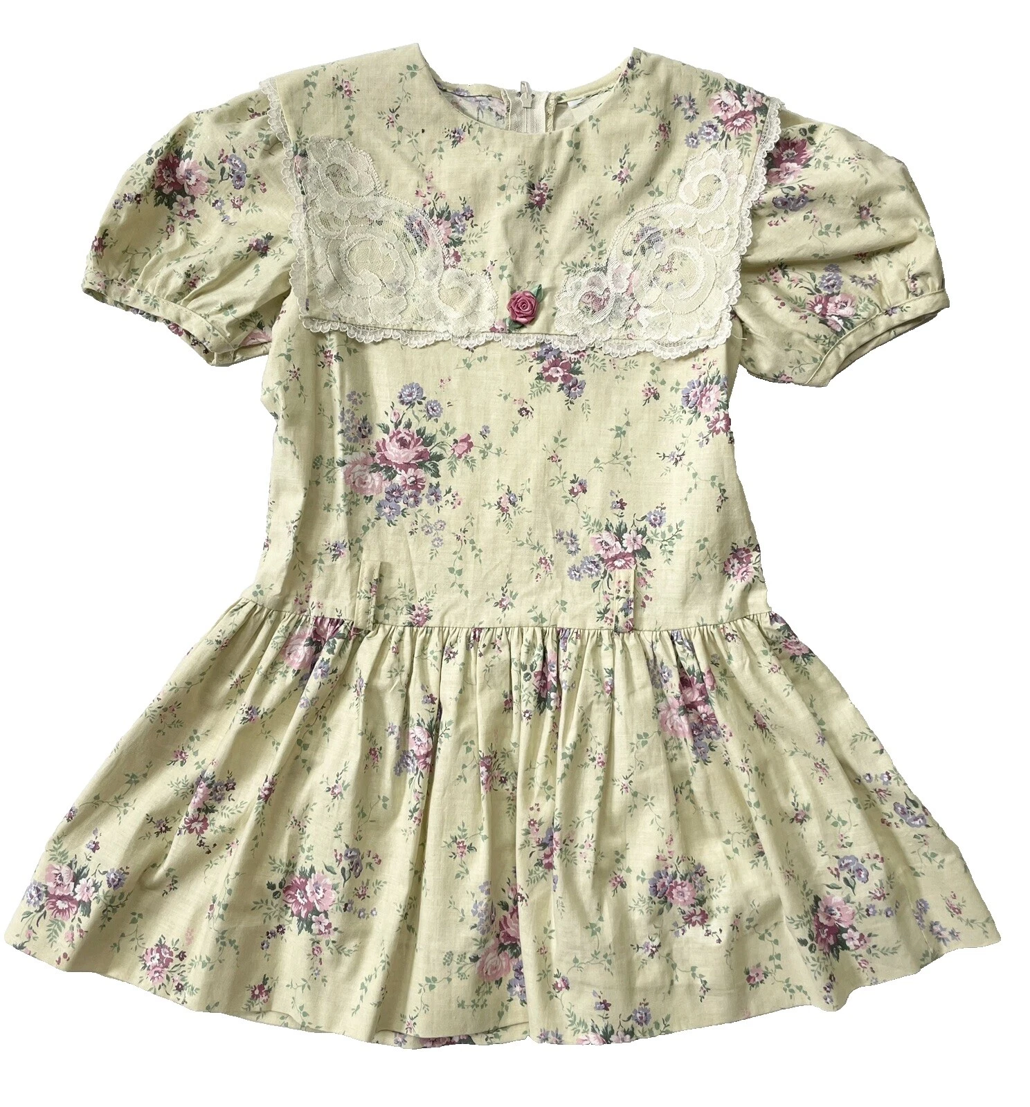 Girls' Lace Short Sleeve Vintage Dresses for Girls