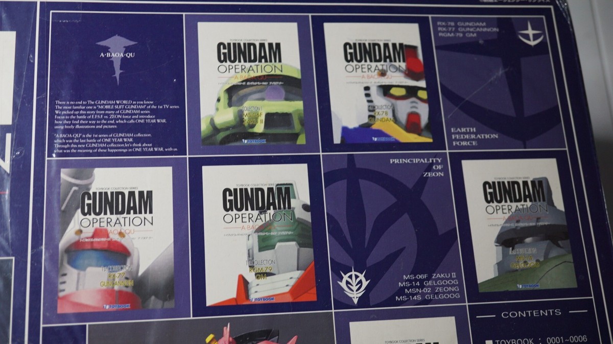 Toybook collection series Gundam operations A Baoa Qu 0001-0006 +
