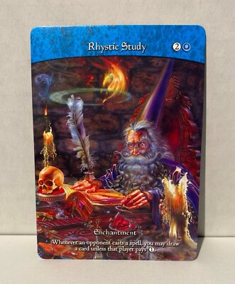 Rhystic Study #2 - Premium Quality Altered Full Art Custom Card