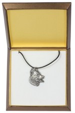 Berger De Beauce, Beauceron - Dog Collar IN Geschenkbox, Silver Plated Medal