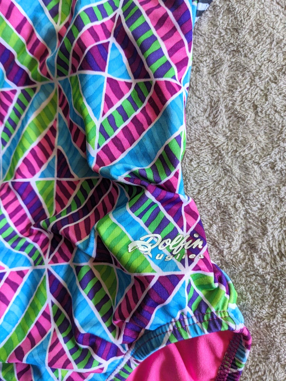 DOLFIN - UGLIES One Piece Swimsuit Womens Size 28 Blue Green Pink Purple