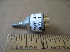 Grayhill 56DP36-01-1-AJN Rotary Switch 1P, 10-Position, 115VAC / 30VDC, Panel Mt