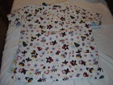 Womens BRAND NEW Christmas Scrub Top, Surgical, Nurse, CNA, Physician