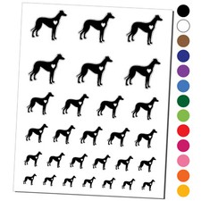 Greyhound Dog with Heart Temporary Tattoo Water Resistant Set