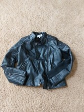 Girls Size Medium Faux Leather Jacket, Preowned, Worn Once b12 