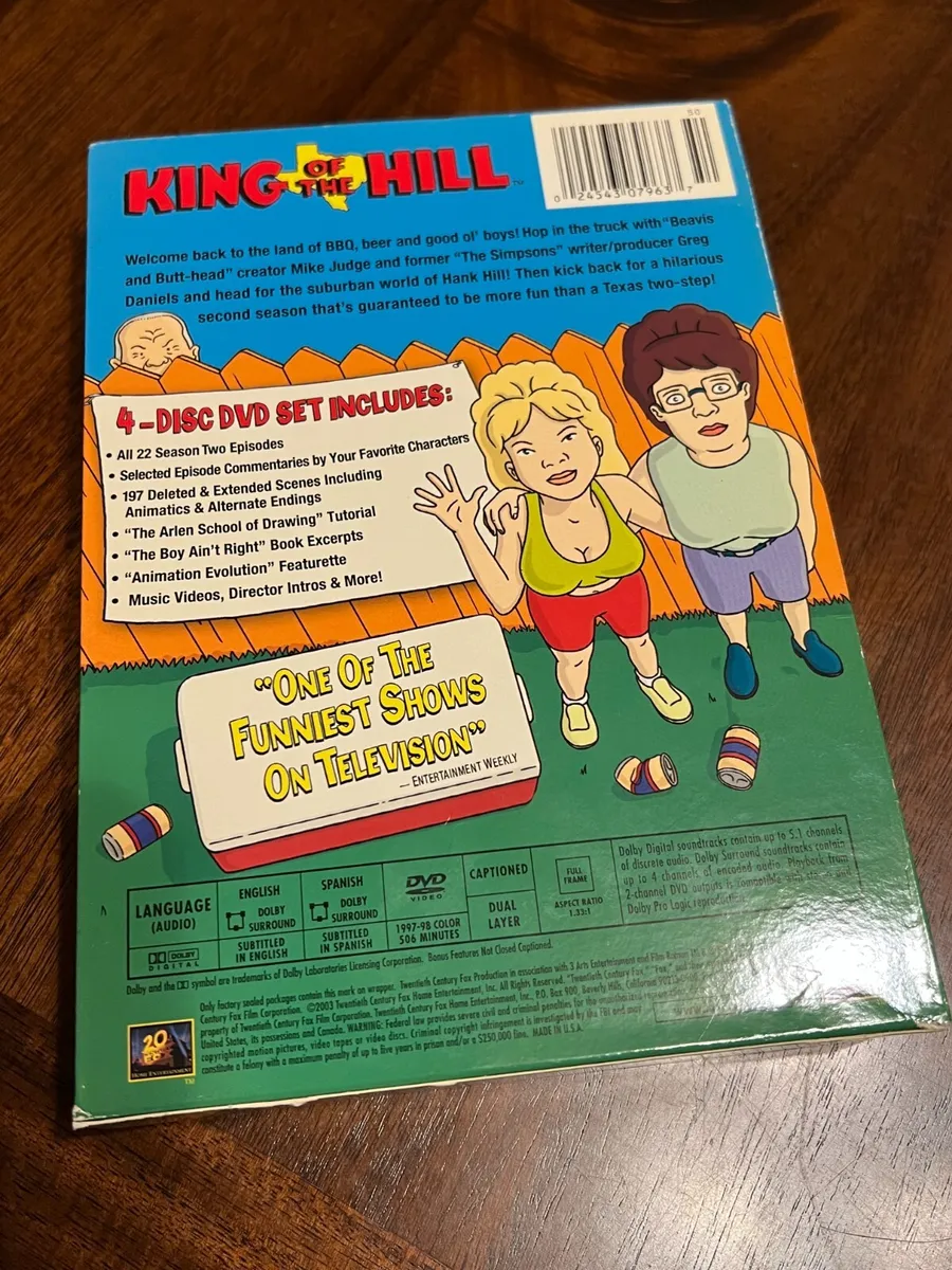 King of the Hill: The Complete 2nd Season (DVD, 1997) for sale online