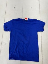 Hanes Solid Blue Short Sleeve T Shirt Boys Size Small