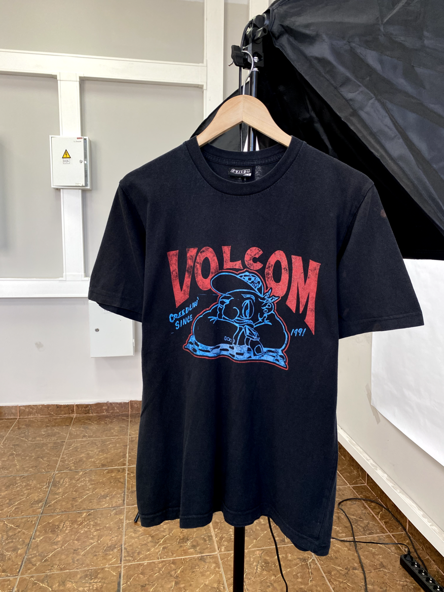 🇺🇸 Vintage 90s Volcom skate center logo tee rare retro hype size