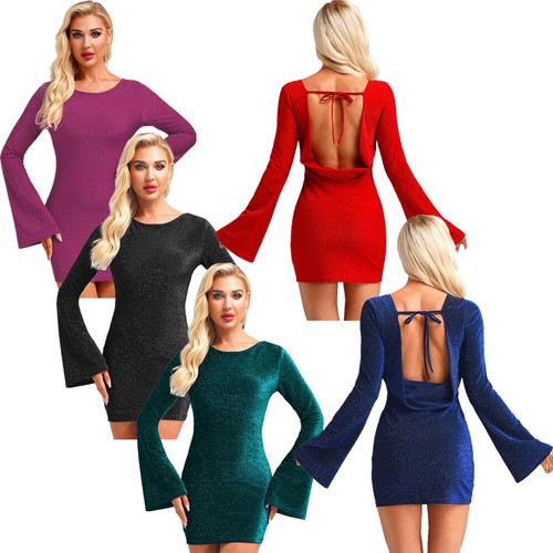 Damen Kleid Zurück Öffnen Ausrüstung Abendessen Clubwear Karneval Special Event
