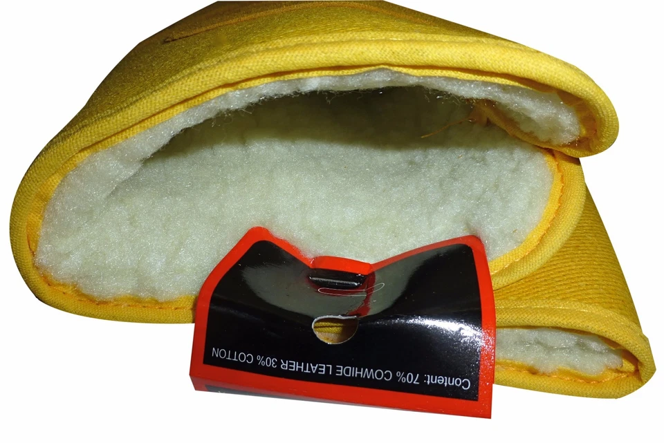 GUANTES DE INVIERNO DE CUERO FORRADOS DE VELLÓN AISLADOS DE TRABAJO PESADO B&G para hombres Talla Grande L Foto 3 de 3