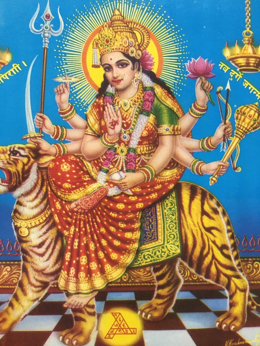 DURGA/廃盤CD音源2枚セット Durga  Vintage Indian Devotional Print - Etsy