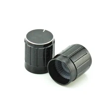 2pc Aluminum Alloy Knob 15*17mm Rotary Switch Potentiometer Volume Control Black