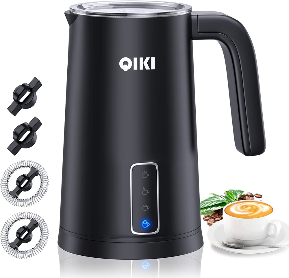 Milk Frother, 4-In-1 Multifunction Electric Milk Steamer, Automatic Hot & Cold F