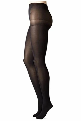 Hue Styletech Cool Temp Black Control Top Tights Size 1 XS/S 