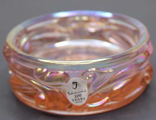 Fenton Pink Iridescent Ashtray Ash Tray X 6887 SD With Box Scarce Candy Dish