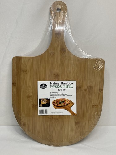 CULINARY EDGE NATURAL BAMBOO PIZZA PEEL FOR MAKING PIZZA 22" X 14" - NEW