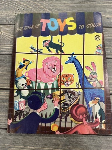 Vintage Big Book of Toys to Color Coloring Book 340 Publishing Corp Made in USA