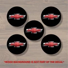 Vinyl Decal Sticker Overlays Fits Chevrolet Chevy Bowtie Wheel Center Cap x5