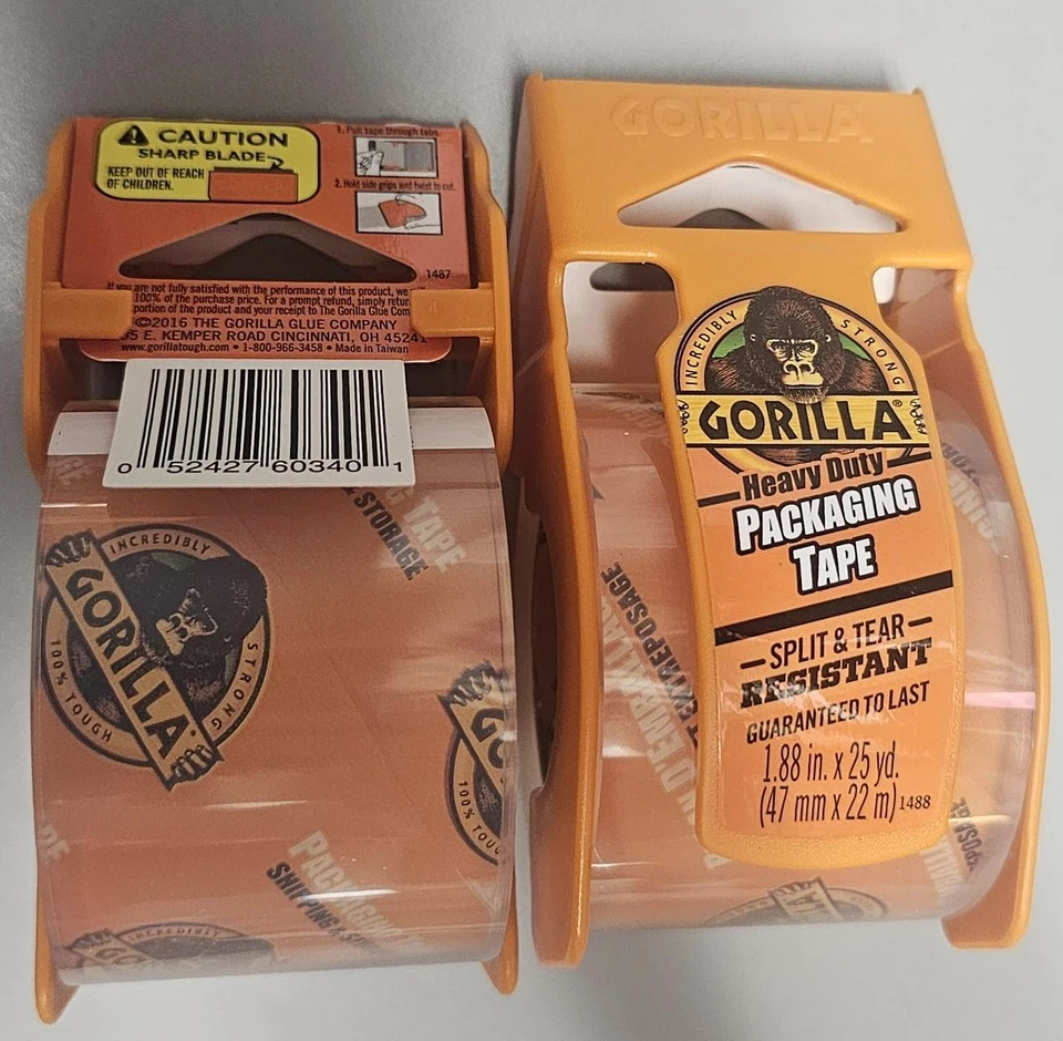 9 X GORILLA 1.88 In. x 25 Yd./EACH Clear Heavy Duty PACKAGING TAPE 6034002 - Image 2 of 3