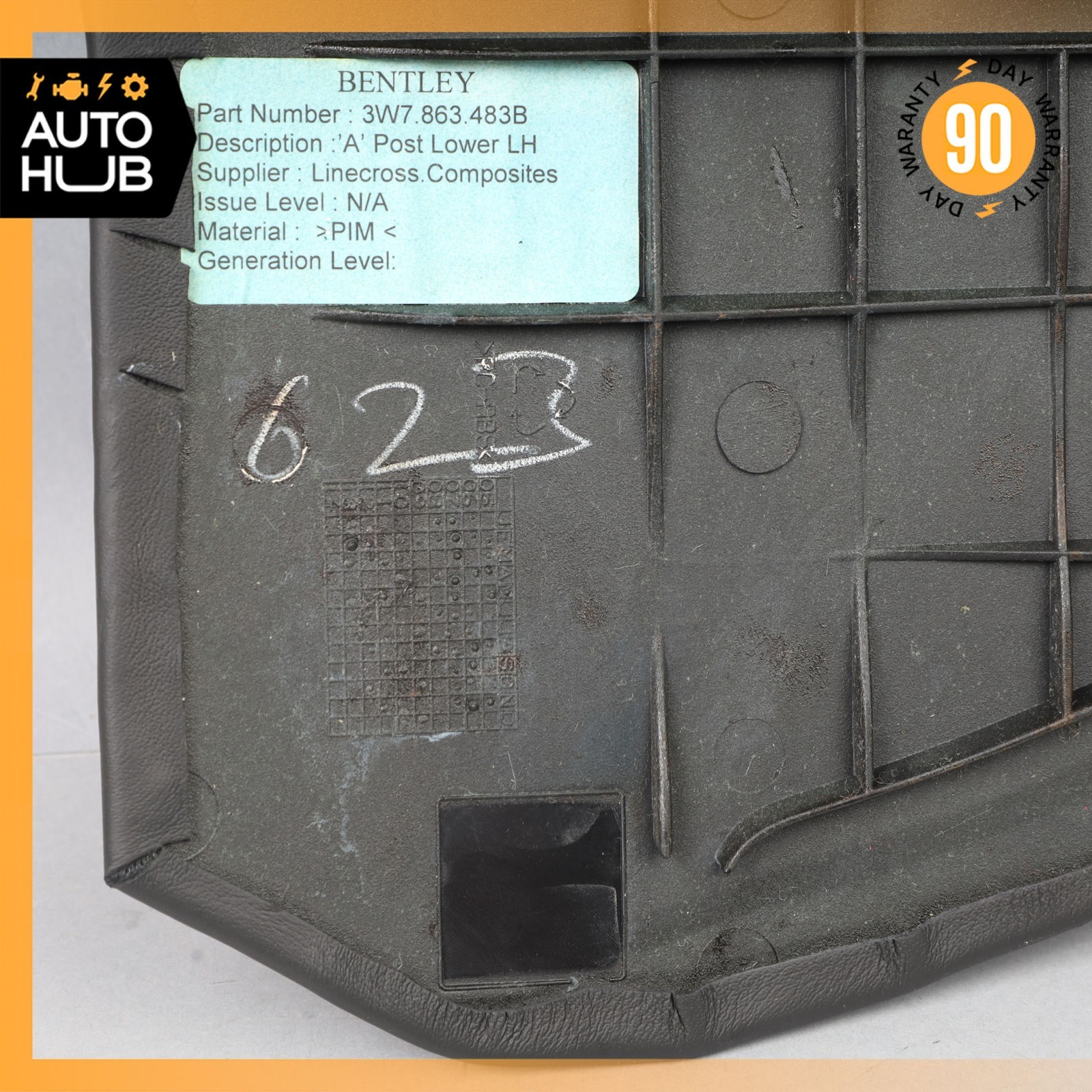 12-18 Bentley Continental GTC Convertible Front Left Kick Panel Trim Cover OEM
