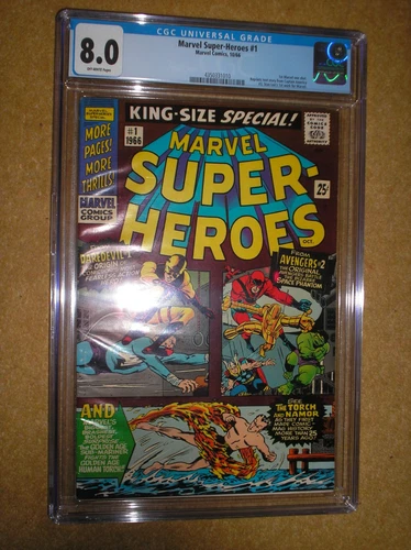 MARVEL SUPER-HEROES # 1 CGC GRADED 8.0 DAREDEVIL 1 25c 1966 SILVER AGE COMIC BK