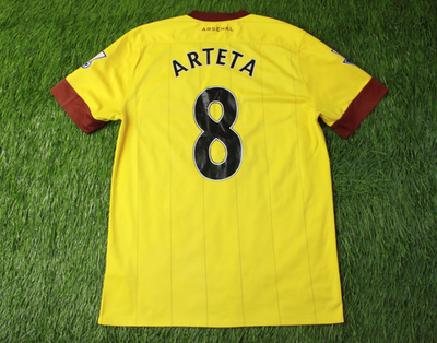 ARSENAL LONDON ARTETA 2010/2011 FOOTBALL SHIRT JERSEY AWAY NIKE
