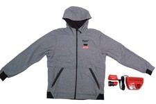 Milwaukee M12 12-Volt Grey Large Heated Hoodie with 2.0Ah Battery  Charger