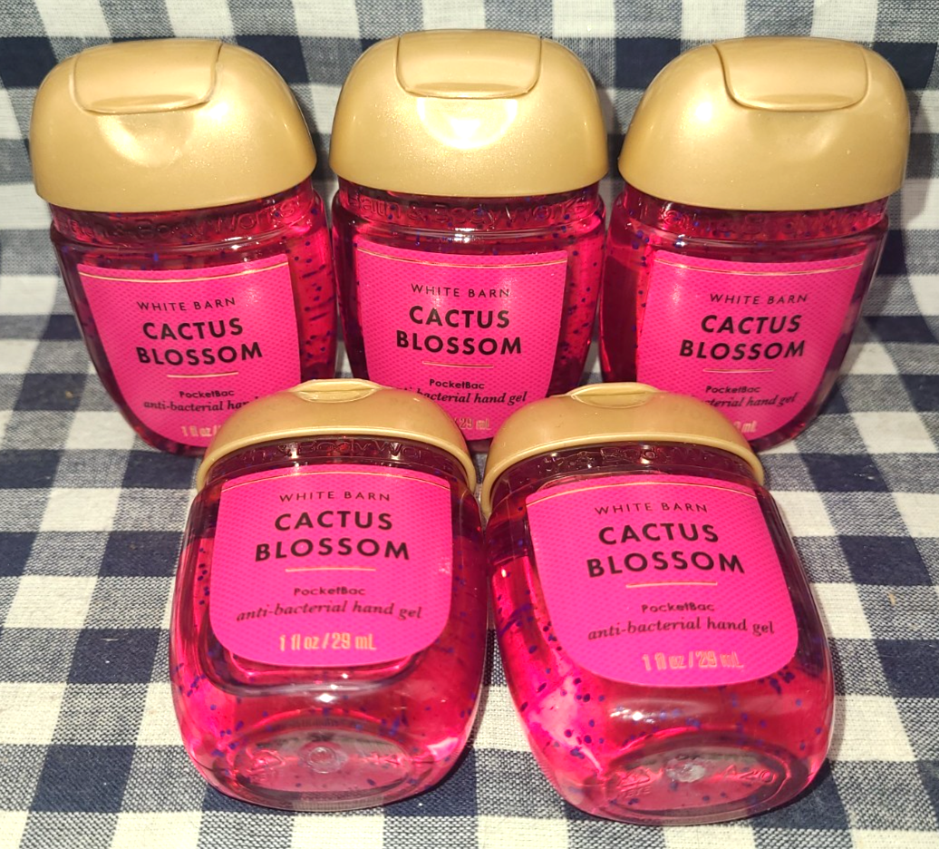 5-Pack NEW Cactus Blossom PocketBac Sanitizers 1 oz Bath & Body