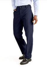 Dockers Men Iron Free Stain Defender Classic Fit Khaki Pants Navy Size 36X29