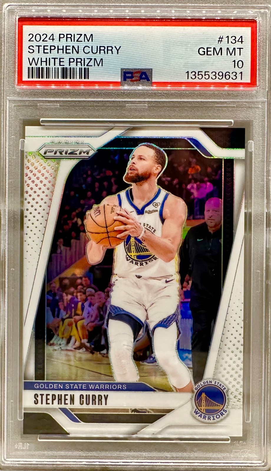 JERSEY # MATCH! 2024 Panini Prizm Stephen Curry #134 White 30/175! PSA 10 GSW!