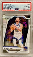 JERSEY # MATCH! 2024 Panini Prizm Stephen Curry #134 White 30/175! PSA 10 GSW!