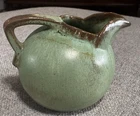 Frankoma Pottery Mini Ball Creamer with Spout Vintage 553 Prairie Green 3.5" T