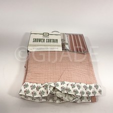 Studio Montrose Fabric Shower Curtain 72" x 72" 100 Cotton Pink New